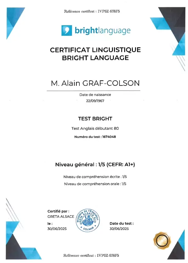 Certification linguistique anglais